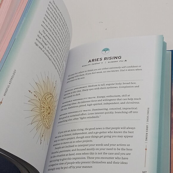 Mindful ASTROLOGY COSMIC Guide Book ZODIAC Sun Moon Stars Self-Knowledge - Picture 9 of 13